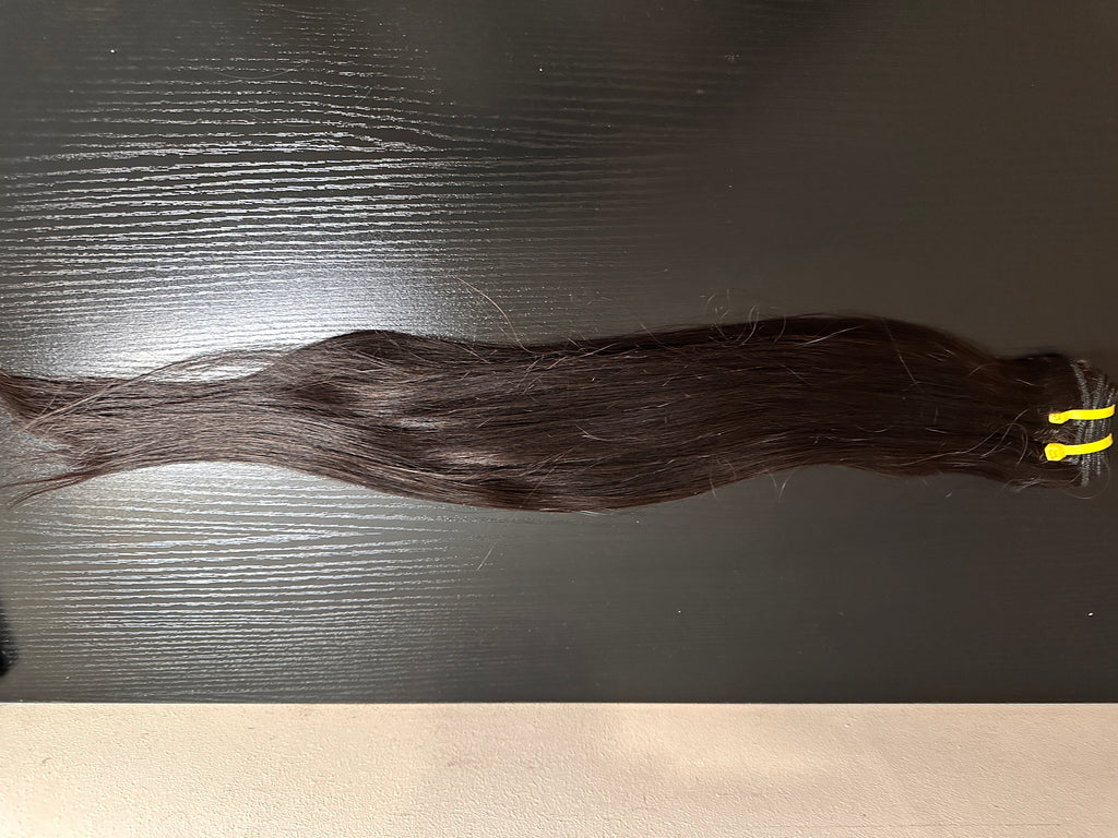 22" 4x4 16" closure Raw Egyptian bone straight 220gram