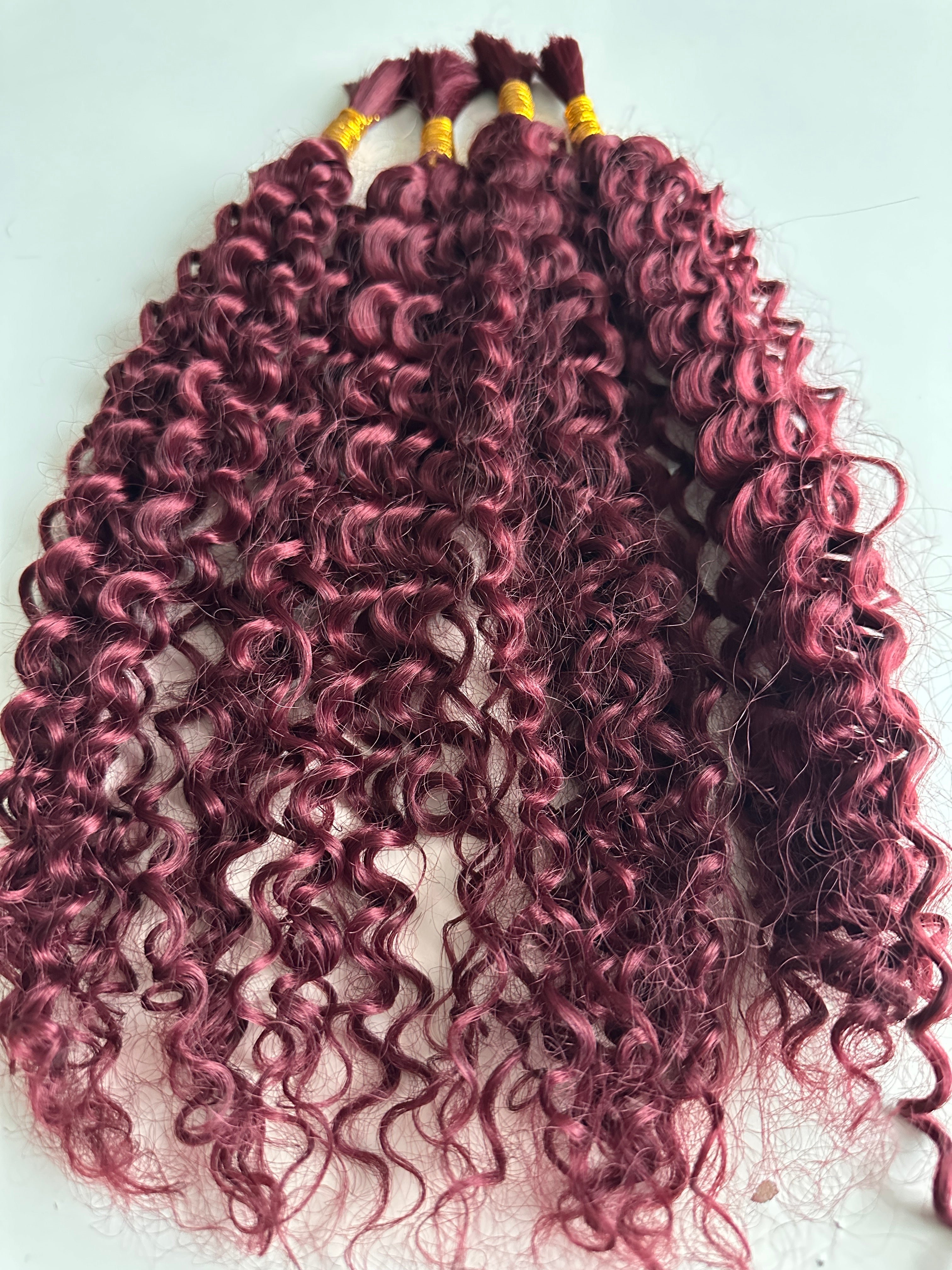 14” Burgundy Kinky Boho Blended Braid Extension
